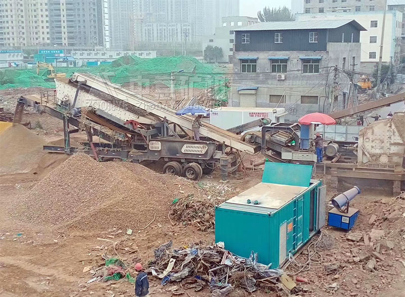四川成都建筑垃圾處理現(xiàn)場(chǎng)