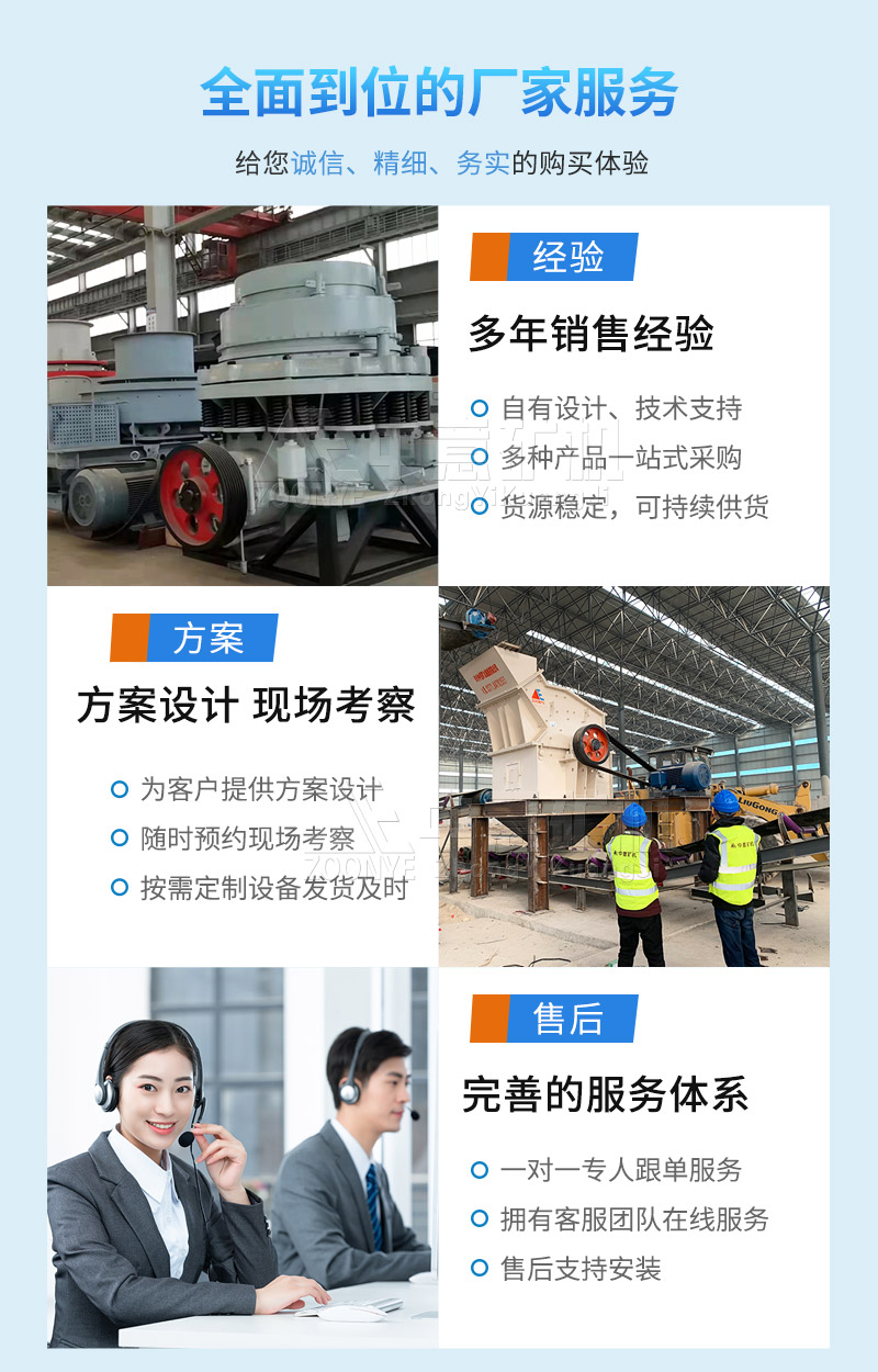 中意礦機(jī)制砂機(jī)提供售前、售中、售后服務(wù)