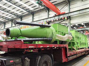 中意機械車間內(nèi)裝修垃圾風(fēng)選設(shè)備順利裝車發(fā)貨