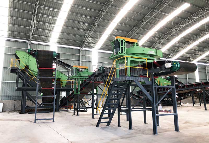 棒條弛張篩+兩臺(tái)立式負(fù)壓風(fēng)選機(jī)